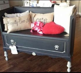 1930 s dresser repurposed into a bench, painted furniture, repurposing upcycling