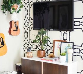 Get the Look Stencil a Boho Chic Accent Wall Hometalk