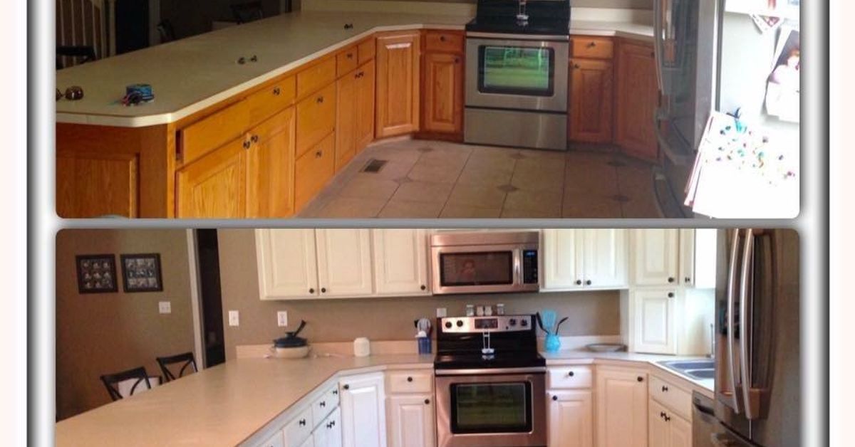 General Finishes Milk Paint Kitchen, Painting Kitchen Cabinets White Before And After