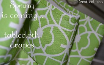 No-Sew Draperies From A Tablecloth Tutorial
