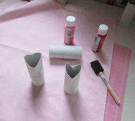 using a paper roll as stamp art hmmmm, crafts, repurposing upcycling, seasonal holiday decor, valentines day ideas