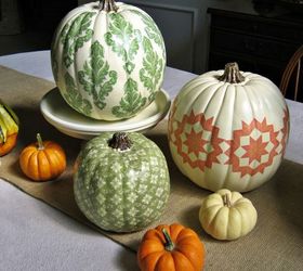 i m sharing one of my favorite fall projects my country living inspired d coupage, crafts, decoupage, seasonal holiday decor, A little nontraditional way to decorate your pumpkins