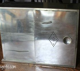 diy rust vintage bread drawer turned bathroom cabinet, kitchen cabinets, repurposing upcycling, Bread Drawer before