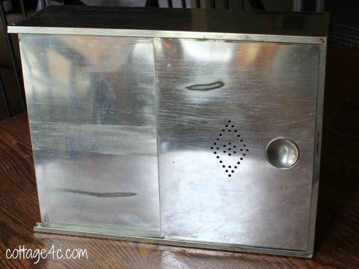 diy rust vintage bread drawer turned bathroom cabinet, kitchen cabinets, repurposing upcycling, Bread Drawer before