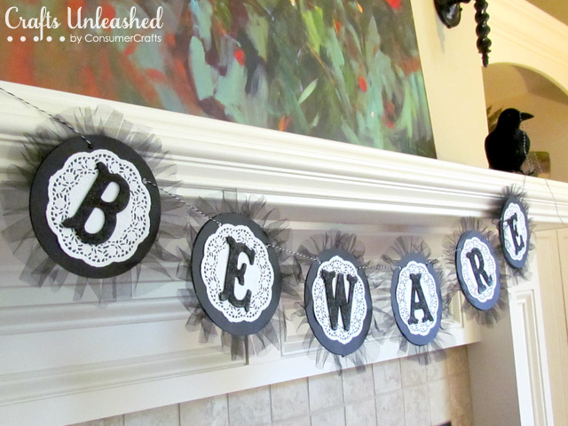 get your home ready for halloween with this beware banner, crafts, halloween decorations, seasonal holiday decor, Beware Halloween Banner
