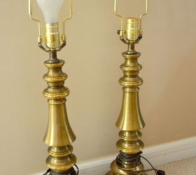 brass lamps updated with spray paint