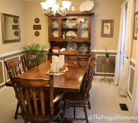 dining room makeover, dining room ideas, home decor, Dining room in between Added wainscoting painted and decorated