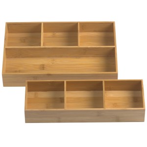 the kitchen clutter magnet the junk drawer, cleaning tips, kitchen design, storage ideas, You can find modular bamboo drawer organizers like this at Bed Bath Beyond or The Container Store