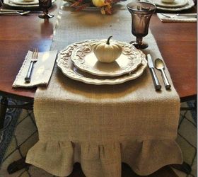 make your own burlap table runner just in time or fall a complete tutorial with, crafts, home decor, I love the rustic simplicity and the texture that it adds to my tablescape