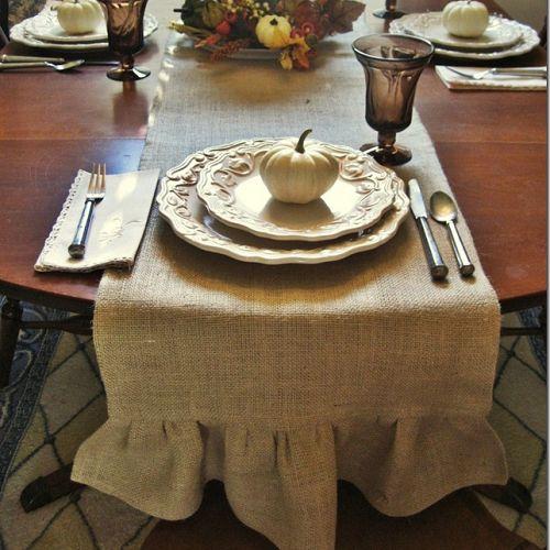 make your own ruffled burlap table runner hometalk