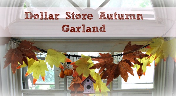 dollar store autumn garland, crafts, seasonal holiday decor, Finished garland