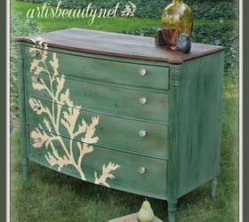 Roadside Rescue ReFab Hand Painted Dresser Makeover #ShowYourGreen