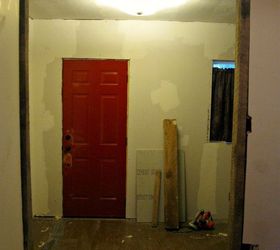 q what color, doors, foyer, painting, The inside of the front door will be repainted white but will remain red when open What color should the room be