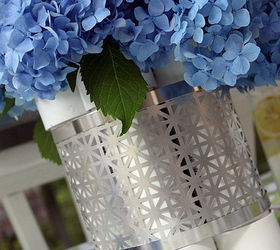 pretty versatile centerpiece made from pvc and radiator screen, crafts, flowers, living room ideas, patio, A vase for fresh flowers