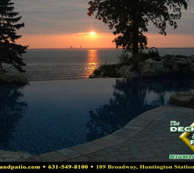pools pools pools, decks, lighting, outdoor living, patio, pool designs, spas, Vanishing edge pool at sunset