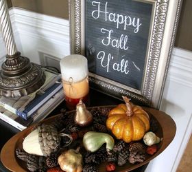 fall decor chalkboard happy fall yall, crafts, seasonal holiday decor