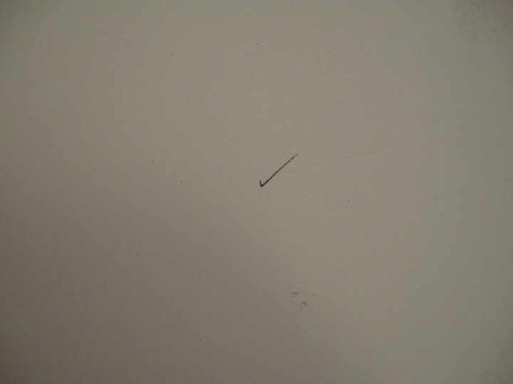 drywall sanding tip, home improvement, wall decor, Using pencil on drywall is a great way to note where you ve already worked