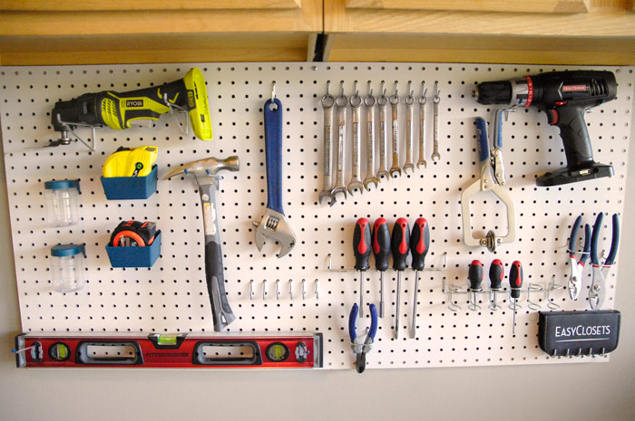 how to install a pegboard tool organizer