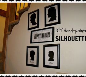 diy hand painted silhouettes, crafts, home decor, painting, Hand painted silhouettes for the whole family