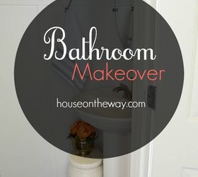 bathroom makeover stenciled walls board and batten, bathroom ideas, diy, painting, woodworking projects