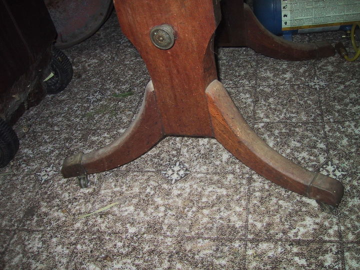 need ideas for what to do about the rusted brass feet on a table i want to paint