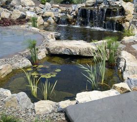 pond stream and cambridge patio project in shoreham long island, decks, landscape, outdoor living, patio, ponds water features, 25 x 12 pond