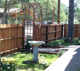 the front yard transformation, concrete masonry, fences, landscape, outdoor living, Side yard view