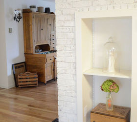 ascp on a brick fireplace, chalk paint, fireplaces mantels, home decor, painting, A Peek into the entry