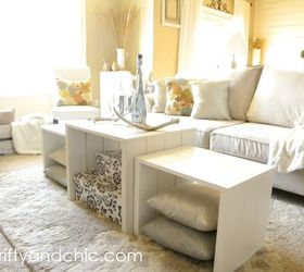diy 3 in 1 coffee table, diy, living room ideas, woodworking projects, display the openings on the same side