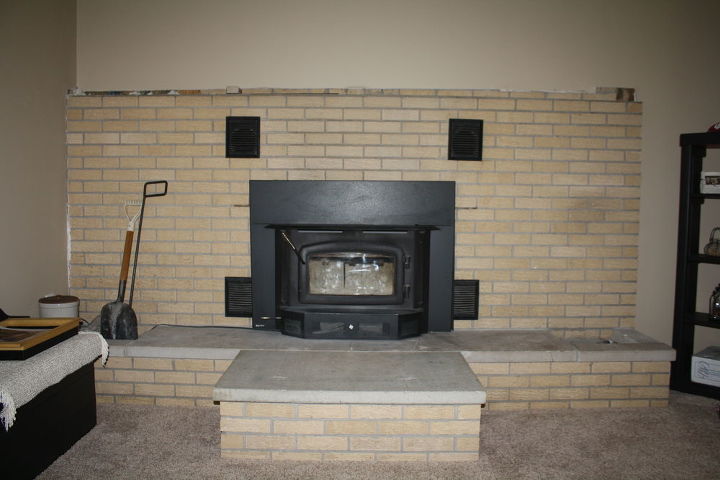 what to do with this 1968 era fireplace without tearing out the brick, concrete masonry, fireplaces mantels