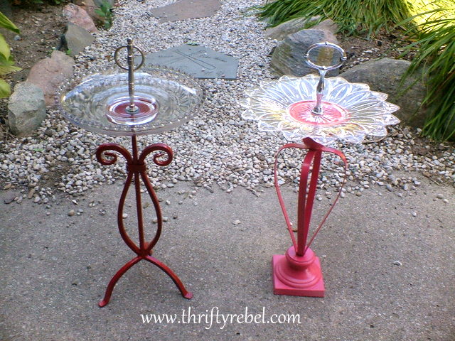 easy diy candle holder birdfeeders, gardening, repurposing upcycling, Finished birdfeeders