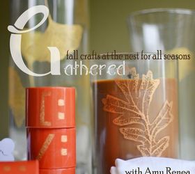 spicing up old decor pieces from the basement with silkscreens and glass paint, crafts, Fall Crafts with Martha Stewart Glass Paint falldecor marthastewart glasspainting crafty craft fall autumnhttp www anestforallseasons com 2012 09 gathered fall crafts html