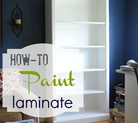 how to paint laminate furniture, painted furniture, shelving ideas, A full tutorial on how to paint laminate furniture