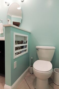 bathroom storage solutions, storage ideas, Need space and reading material Just build a rack in the wall