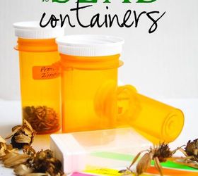gardening seed containers prescription bottle repurpose, gardening