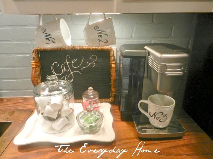 my mini coffee station it greets me every morning, chalk paint, cleaning tips, kitchen design, Ou little coffee station