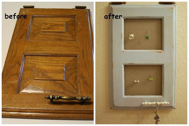 cabinet door repurposed into a jewelry holder, cleaning tips, doors, repurposing upcycling