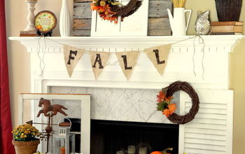 Fall mantel (with reclaimed pallet wood)