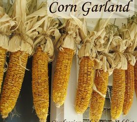 how to make a dried corn garland a fun different and easy way to add some fall to, crafts, home decor, seasonal holiday decor, I love the natural look of my corn garland and it was easy to make