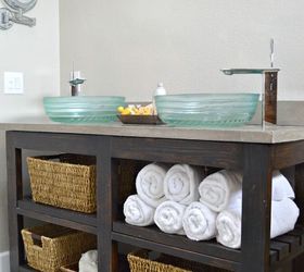 Build An Open Shelf Bathroom Vanity | Hometalk