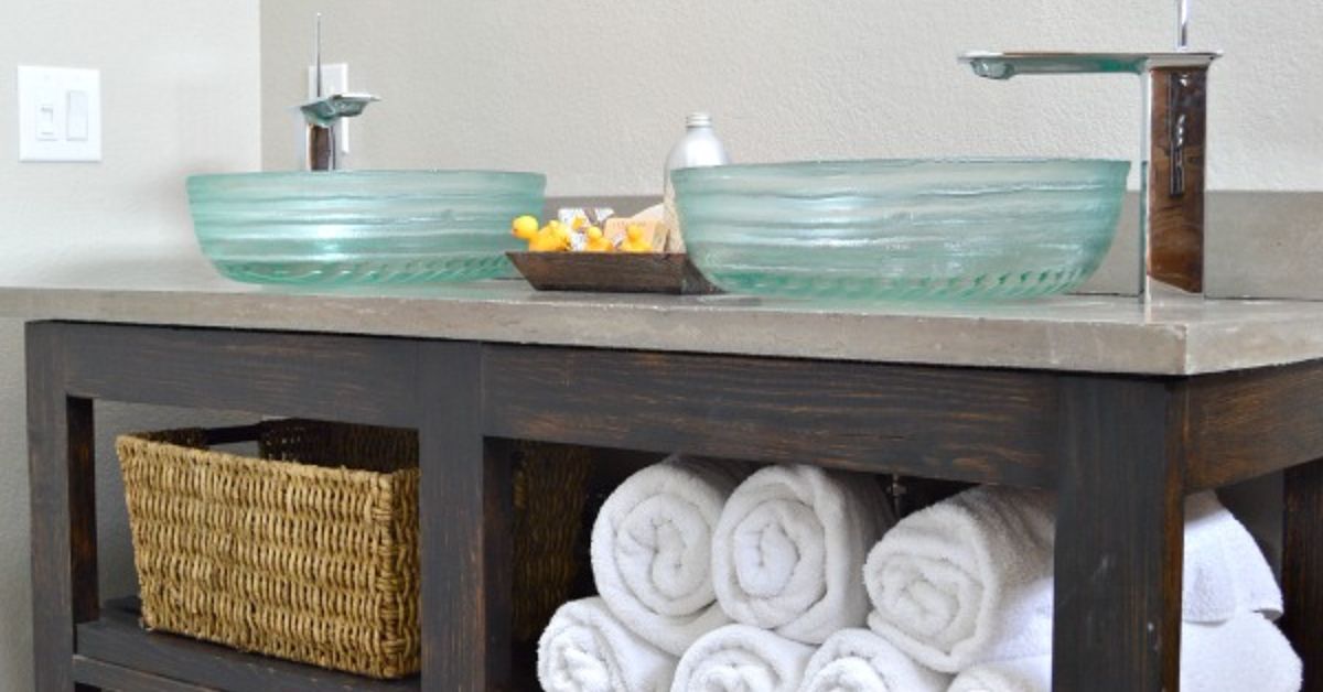 Build An Open  Shelf Bathroom  Vanity  Hometalk Build An Open  Shelf Bathroom  Vanity  Hometalk