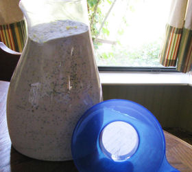 homemade laundry soap 28 per year, cleaning tips, Store your homemade soap in the Purex softener bottle