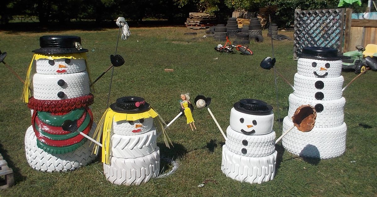 The Snowman Family Made From Tires Hometalk The Snowman Family Made From Tires Hometalk