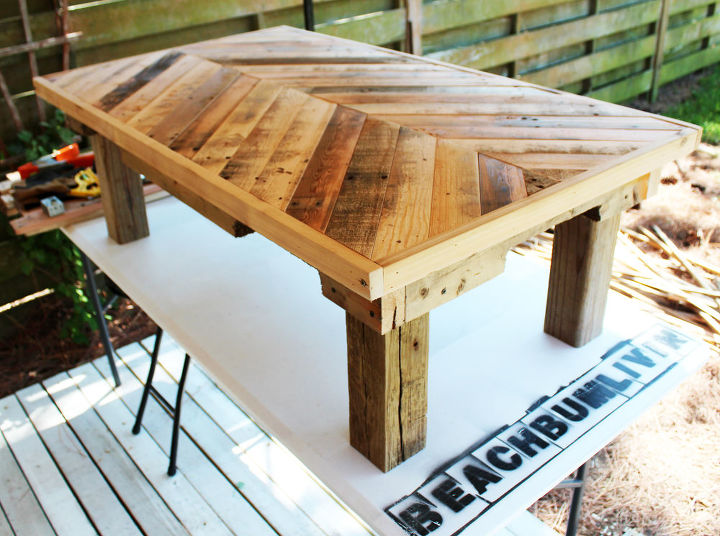 mesa de centro de madera de palets, Todo natural