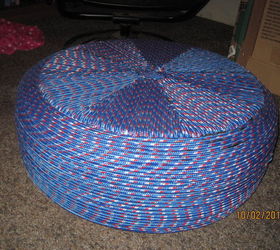 tire ottoman, painted furniture