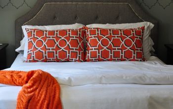 Gray and Orange Master Bedroom Makeover