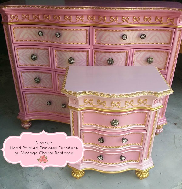 muebles de princesa pintados a mano