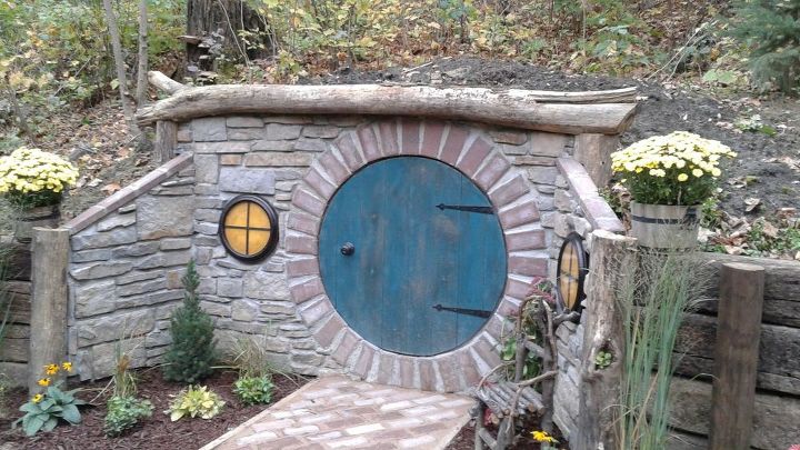 building our own hobbit hole, diy, landscape, outdoor living, woodworking projects
