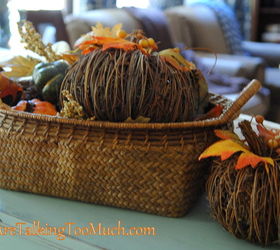 decorating with the dollar tree, christmas decorations, halloween decorations, seasonal holiday d cor, wreaths, Thrifted baskets Add some pumpkins
