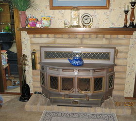 q fireplace mantel update improvement ideas, fireplaces mantels, This shows the fireplace with the insert Which is not necessary to keep